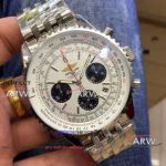 Perfect Replica Breitling Navitimer World 01 Watch Stainless Steel Black Sub-dials